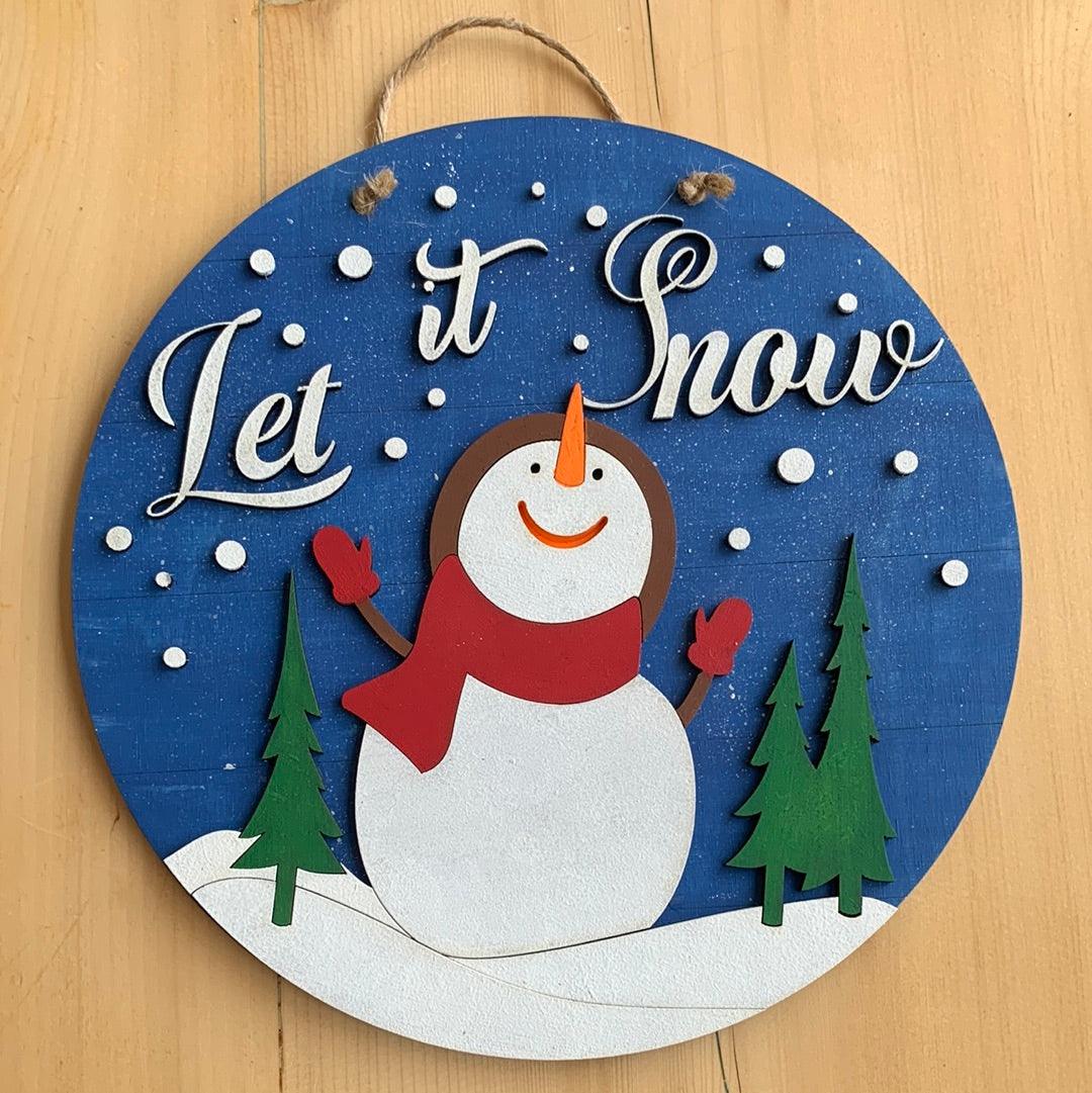 Let it snow winter decor - Northern Heart Designs