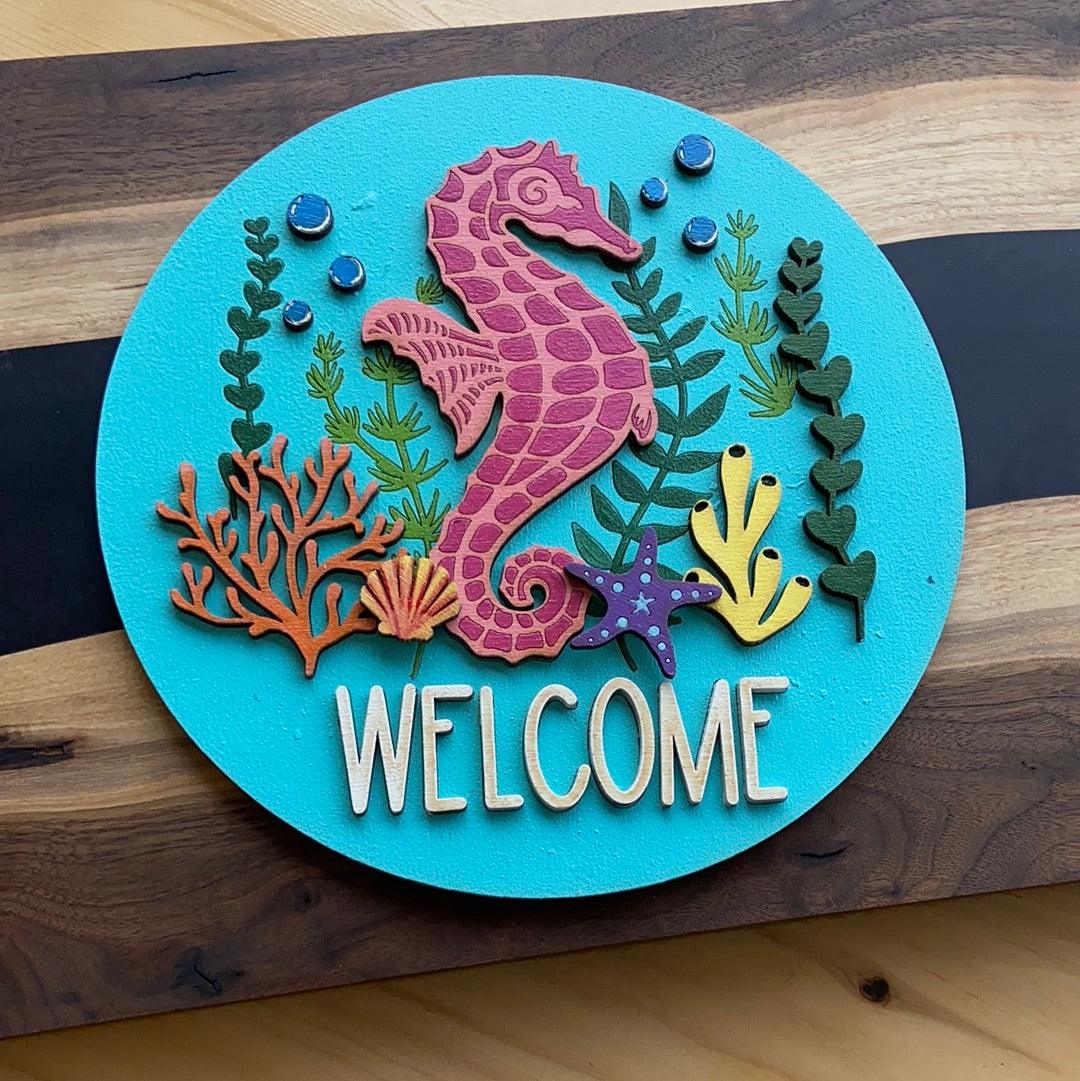 seahorse welcome sign - Northern Heart Designs