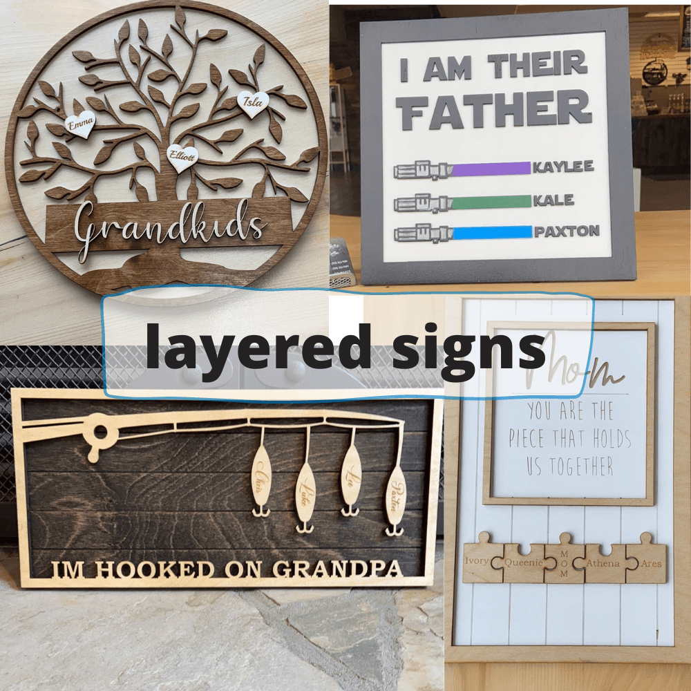 layered signs