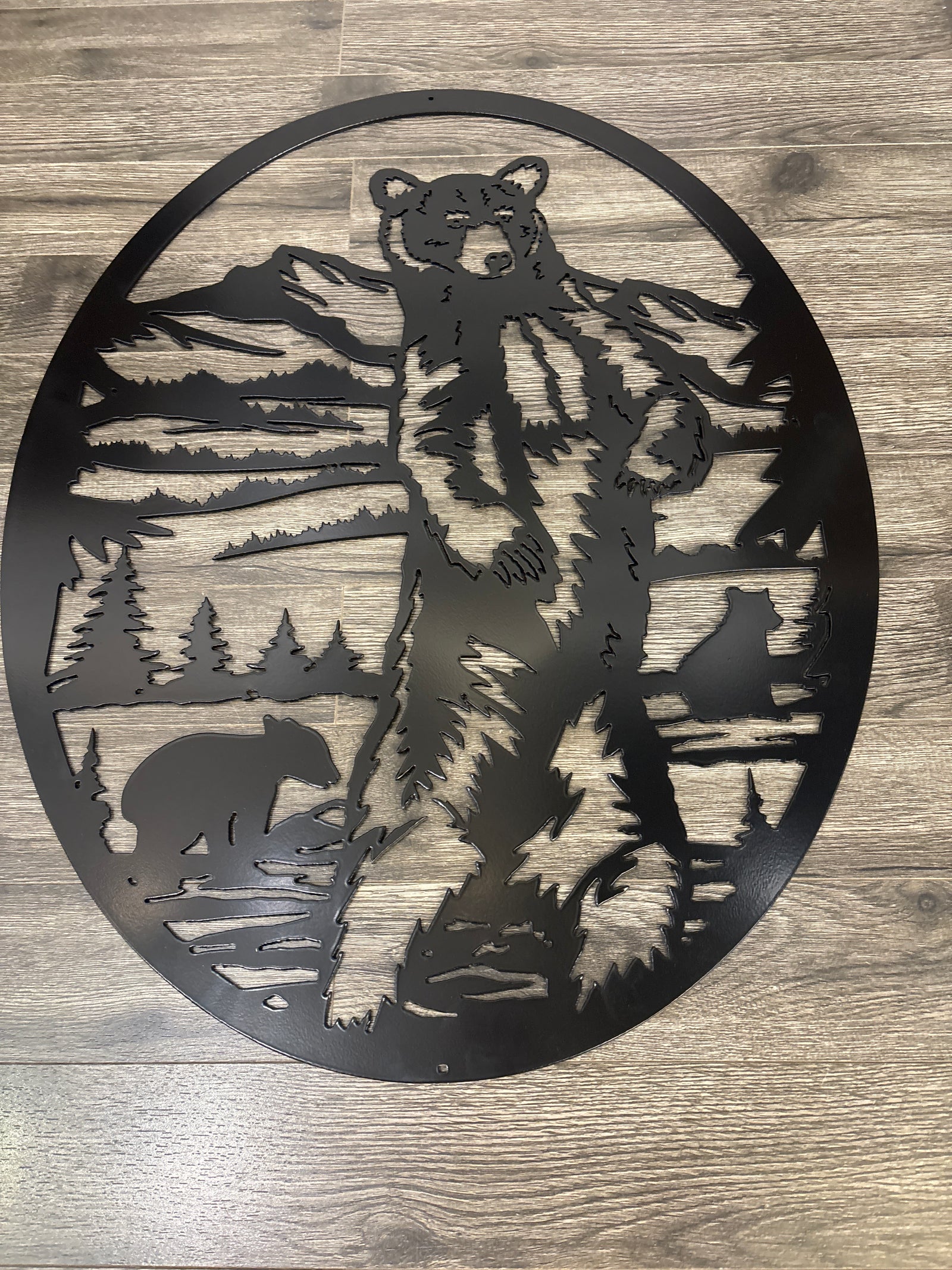 Grizzly Bear Oval Steel