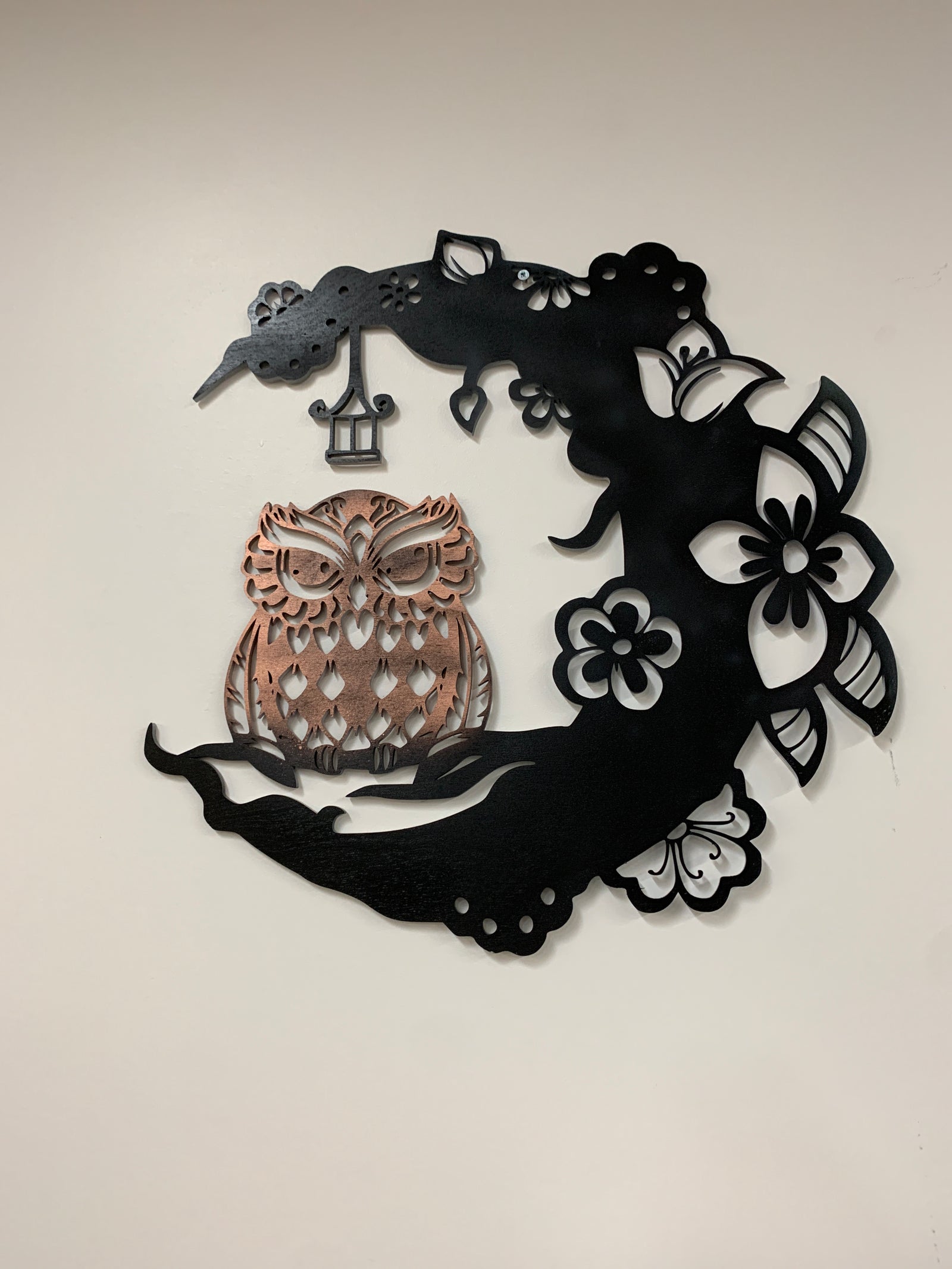 Owl Perch Moon Decor
