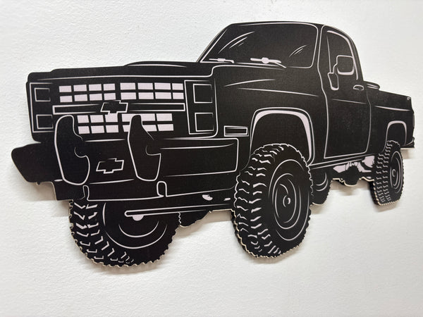 Square Body Truck Laser Engraved Sign | Custom - Northern Hart Designs