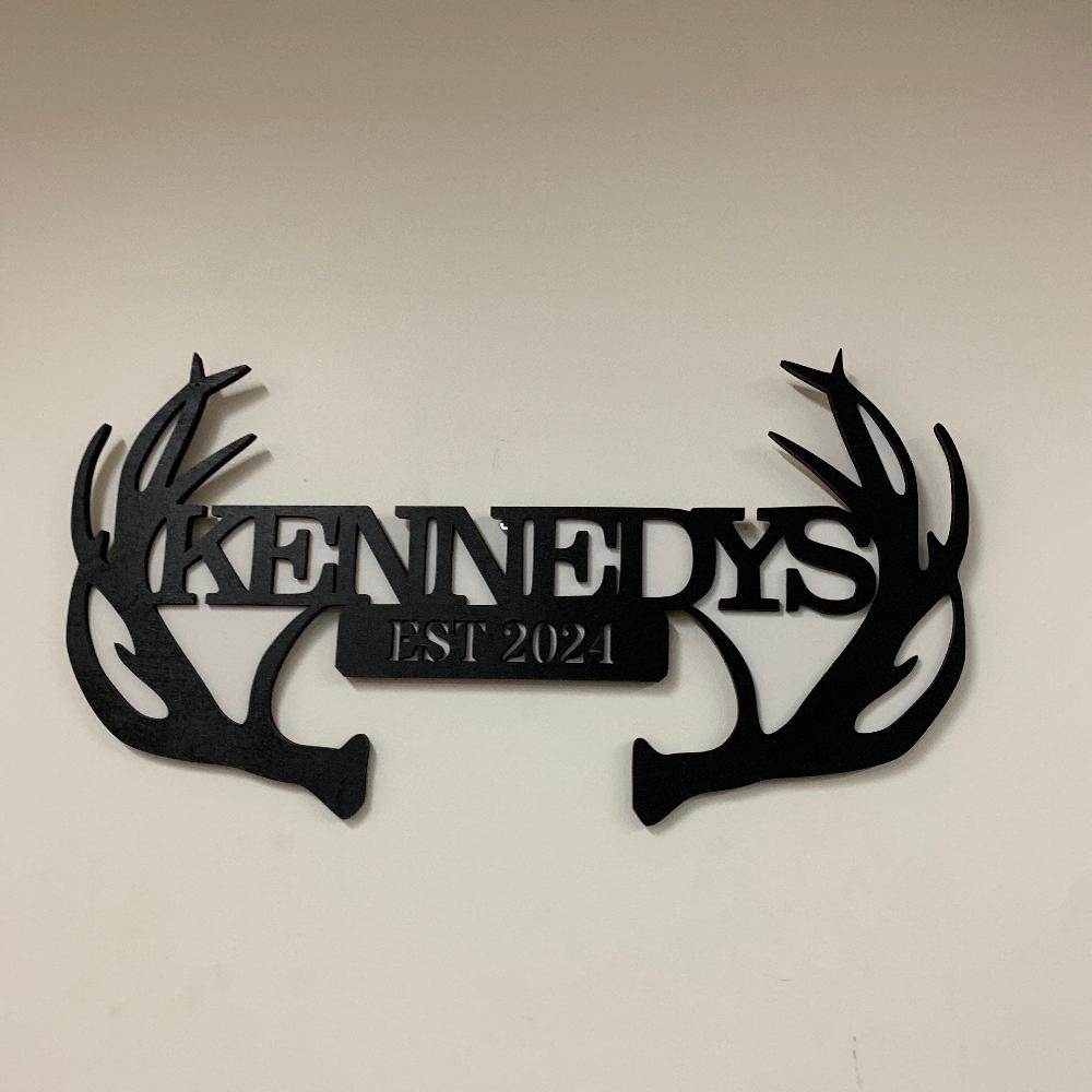 Antlers Name Sign