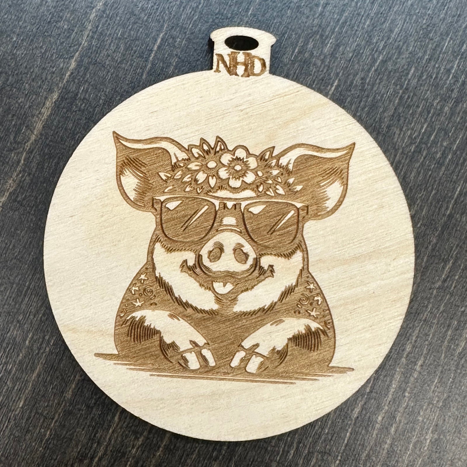 Mrs Pig in Shades Ornament