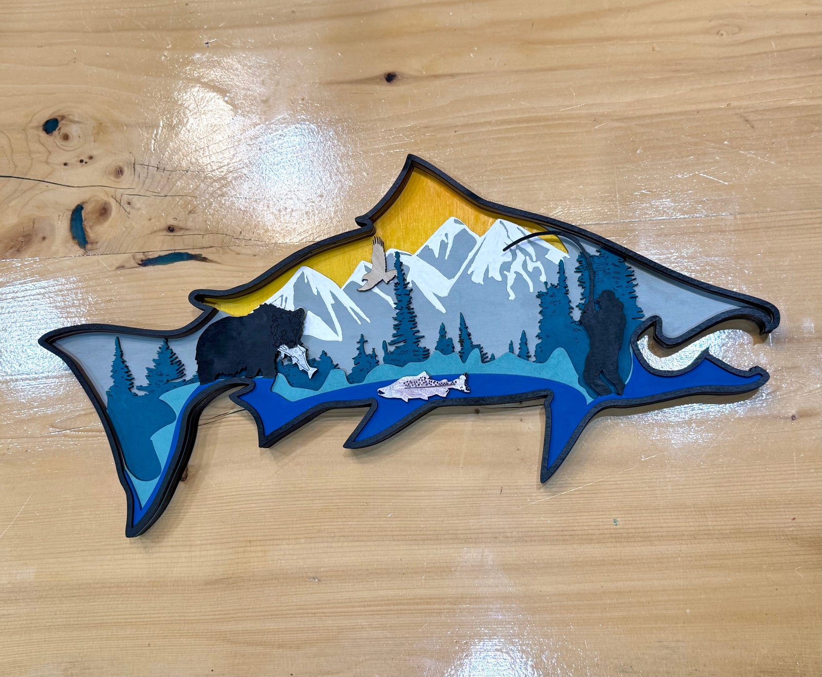 Salmon Multilayer Decor