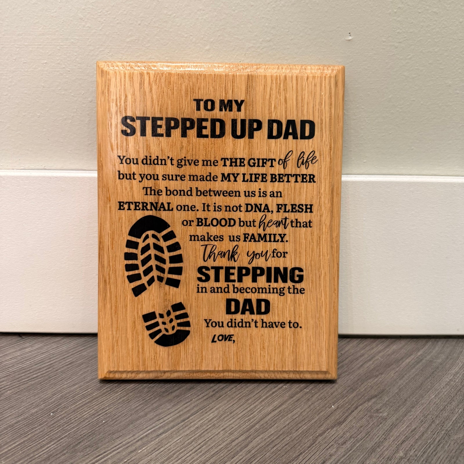 Step Father Engraved Plaque