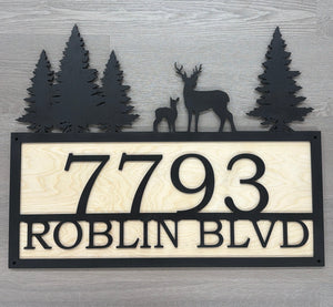 Nature View Address Sign