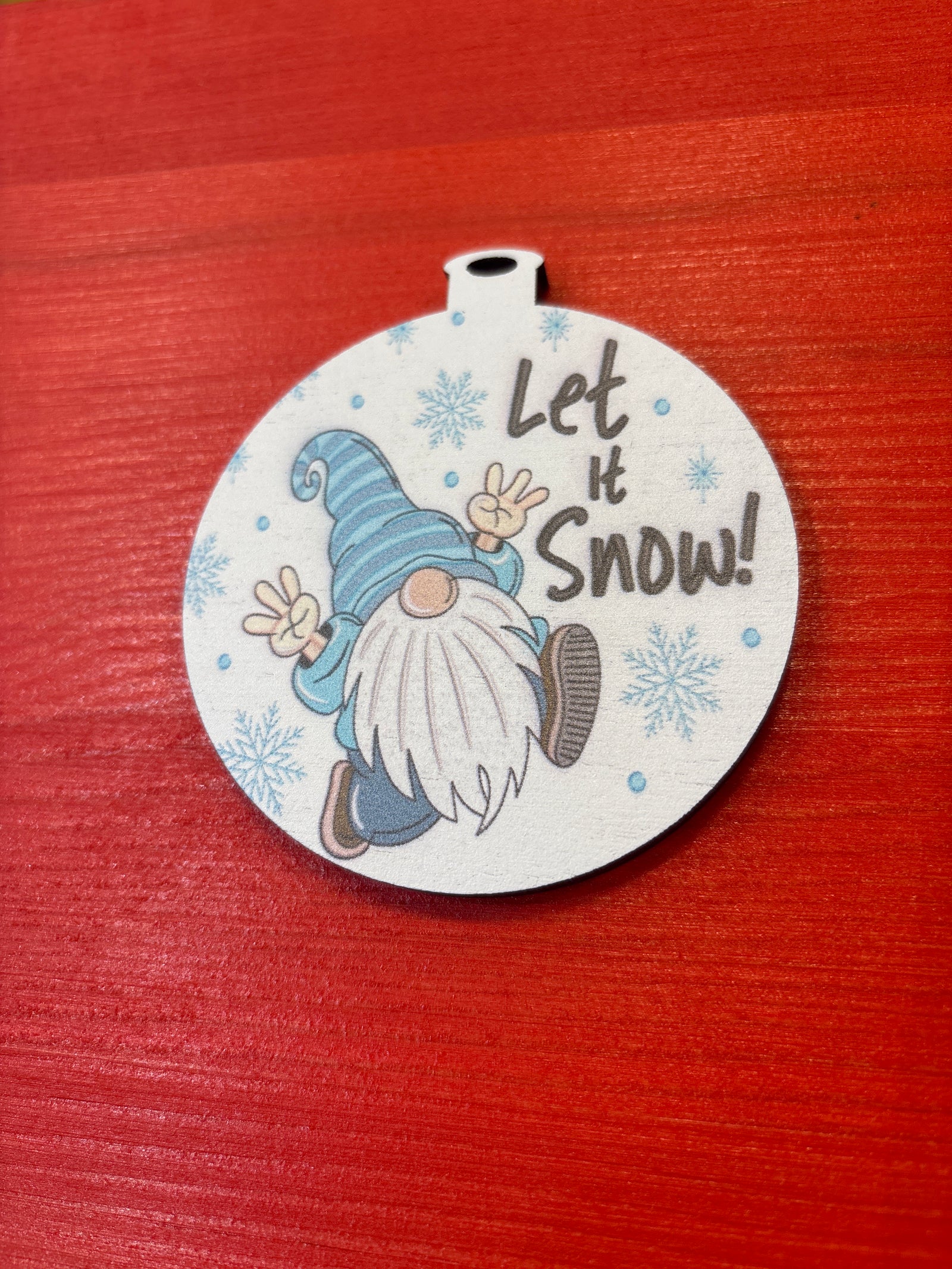 Gnome Let it Snow Ornament