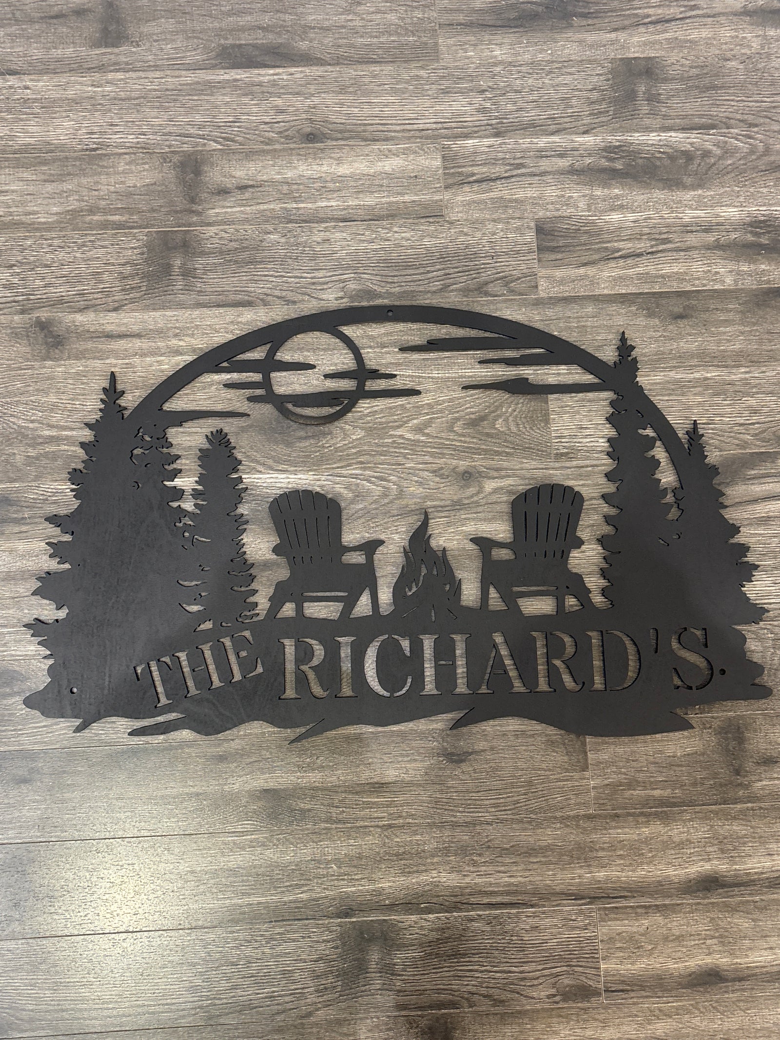 Evening by the Fire Sign