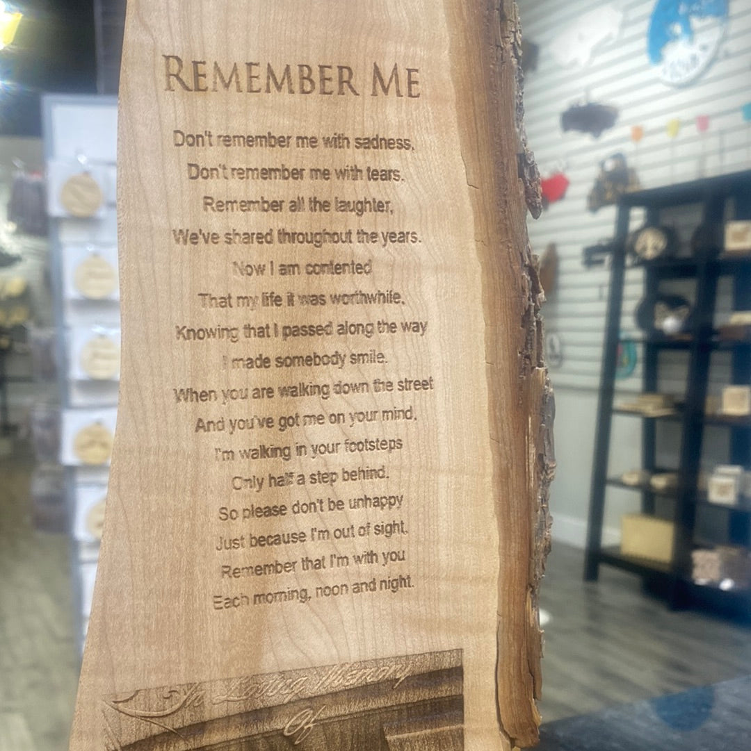 Live Edge Wood Plaque