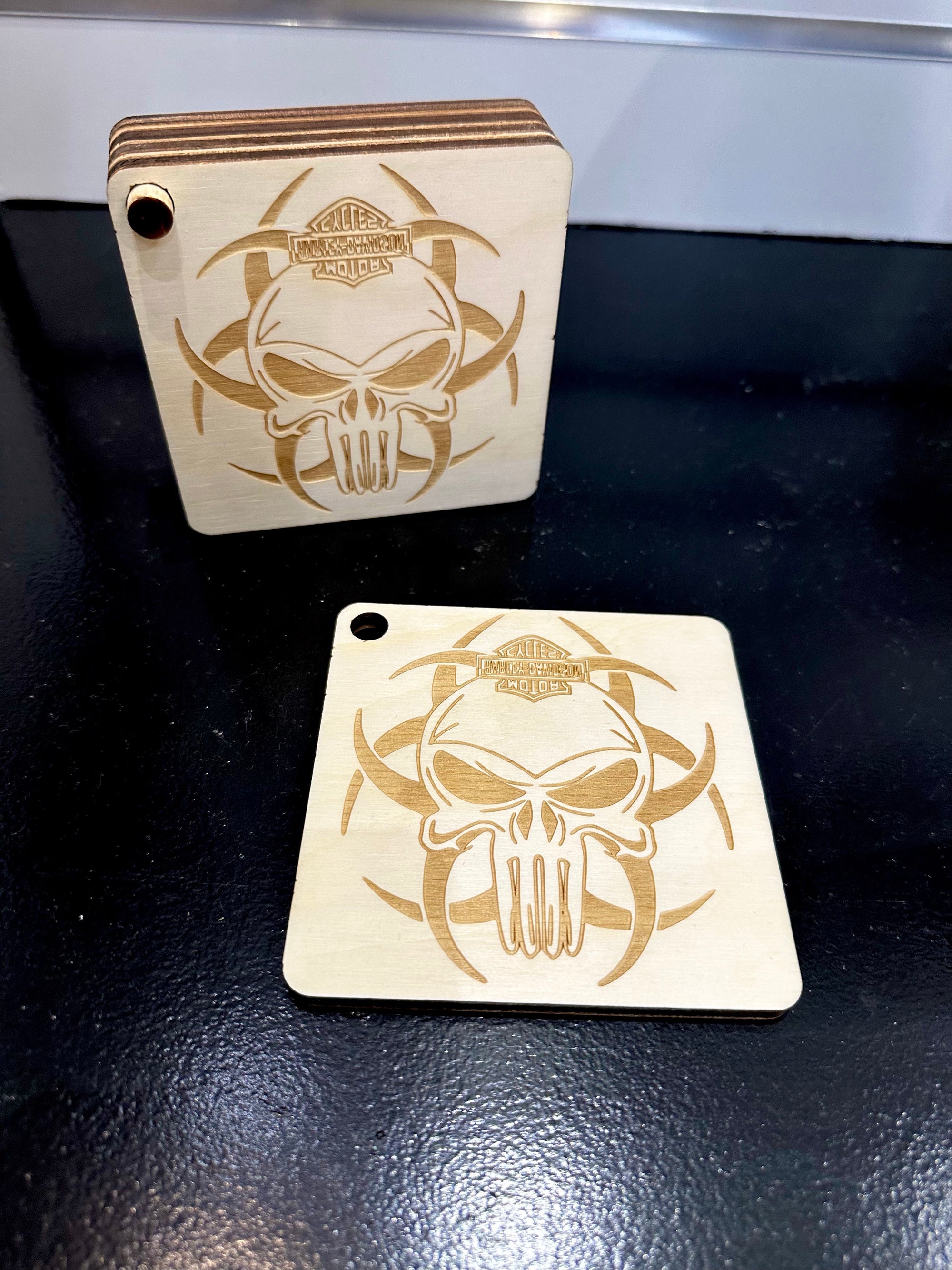 Harley Davidson Skull Coaster Set