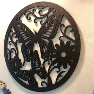 Butterfly Round Wall Decor