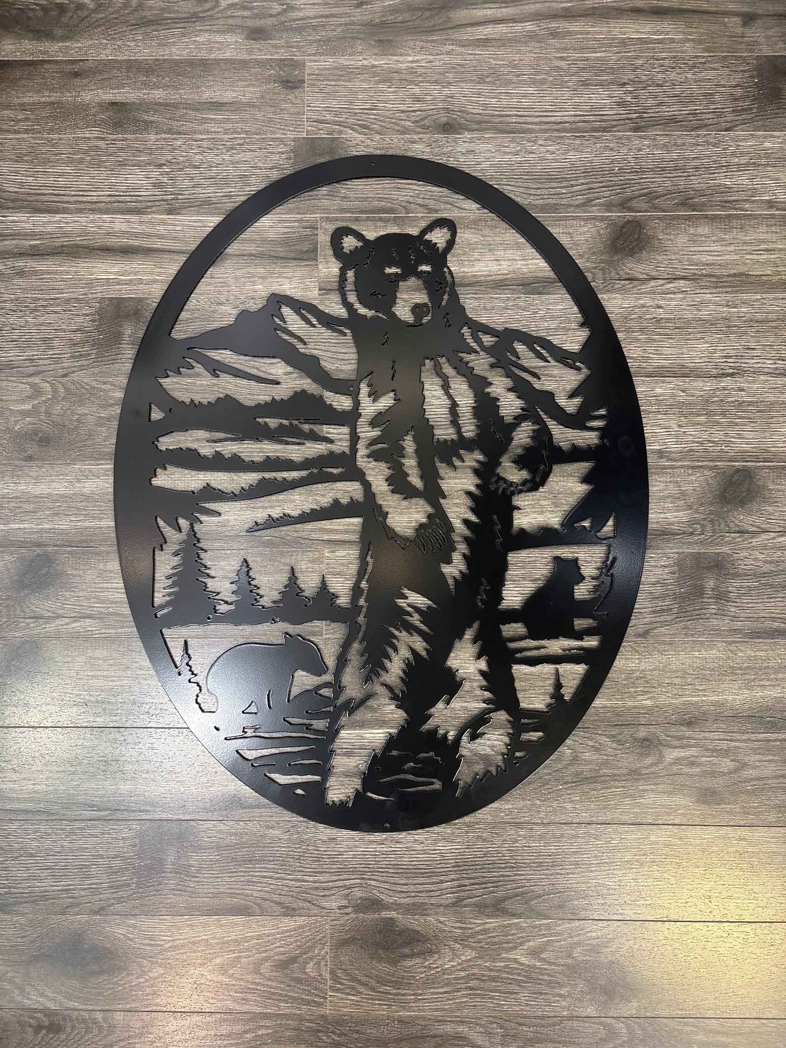 Grizzly Bear Oval Steel