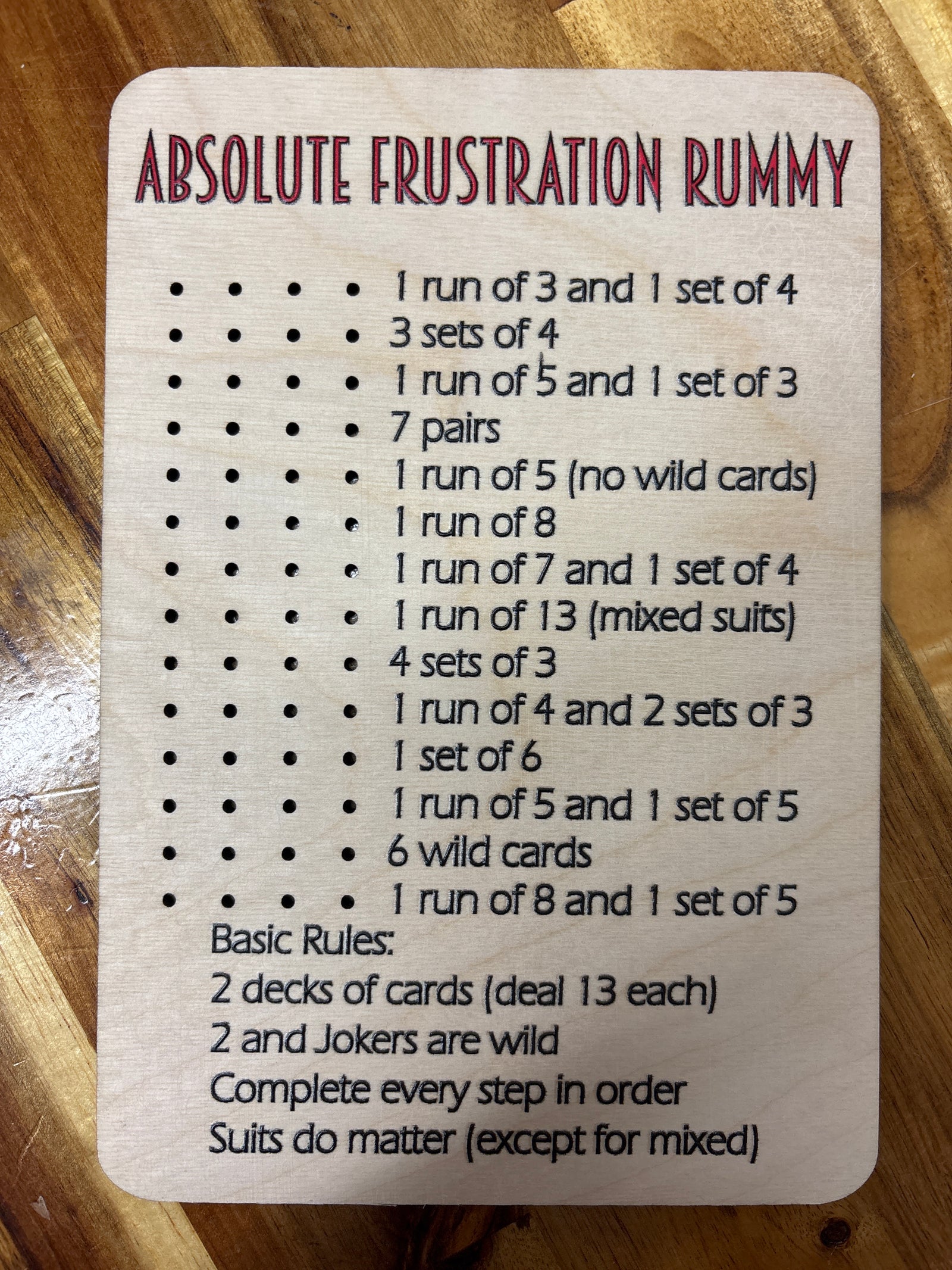 Frustration Rummy