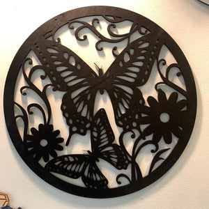 Butterfly Round Wall Decor