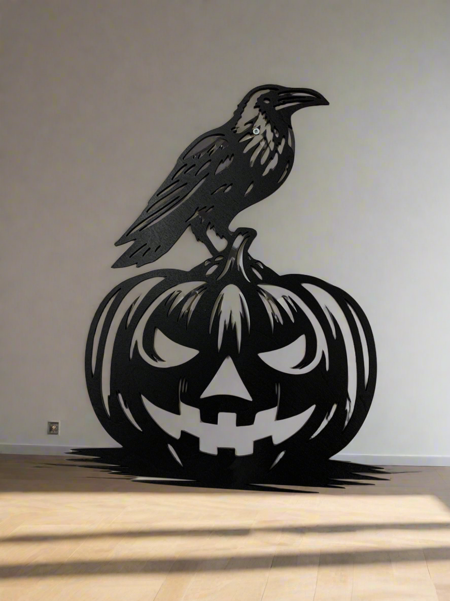 Raven on Pumpkin