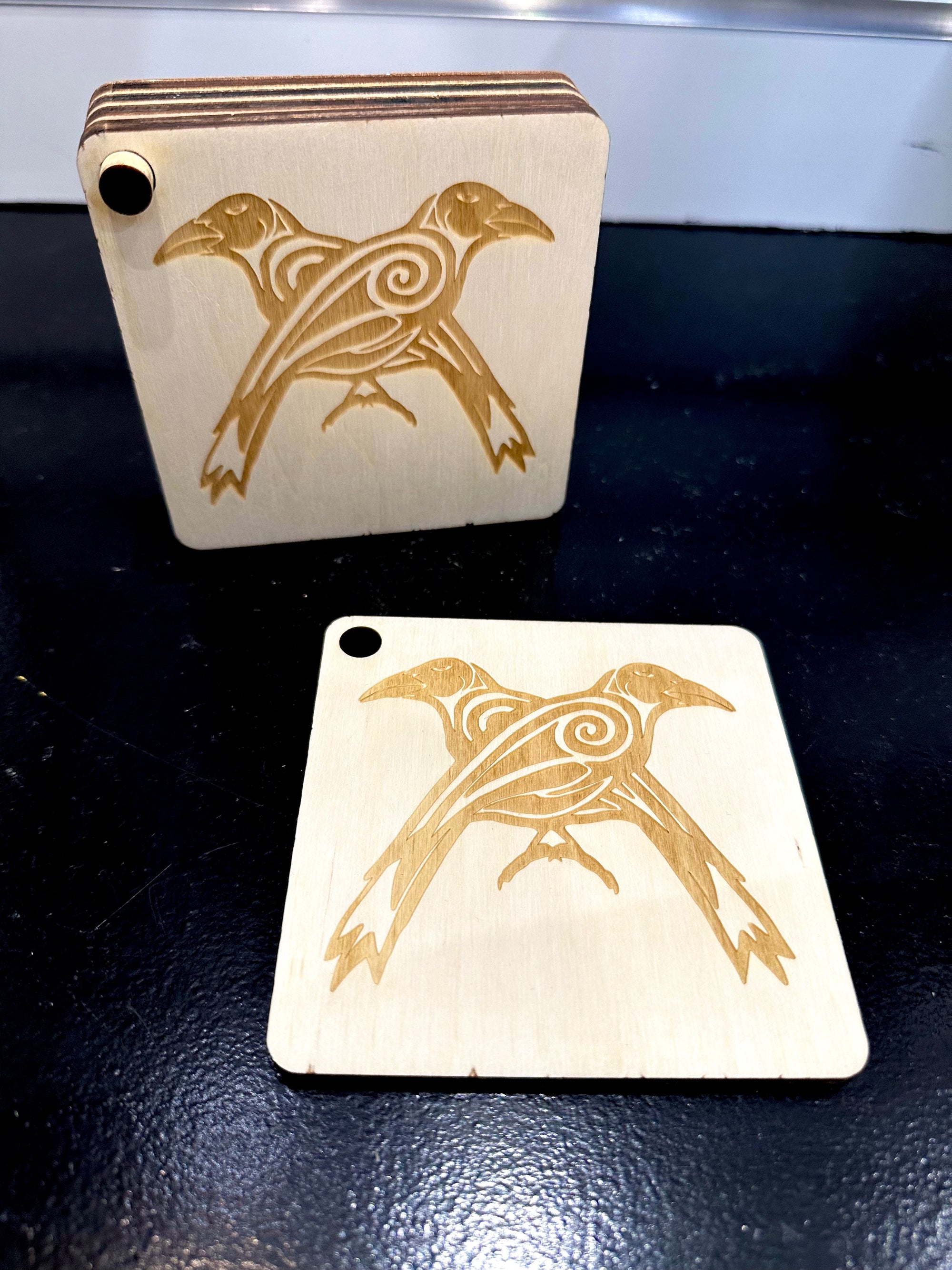 Two Ravens Coaster Set