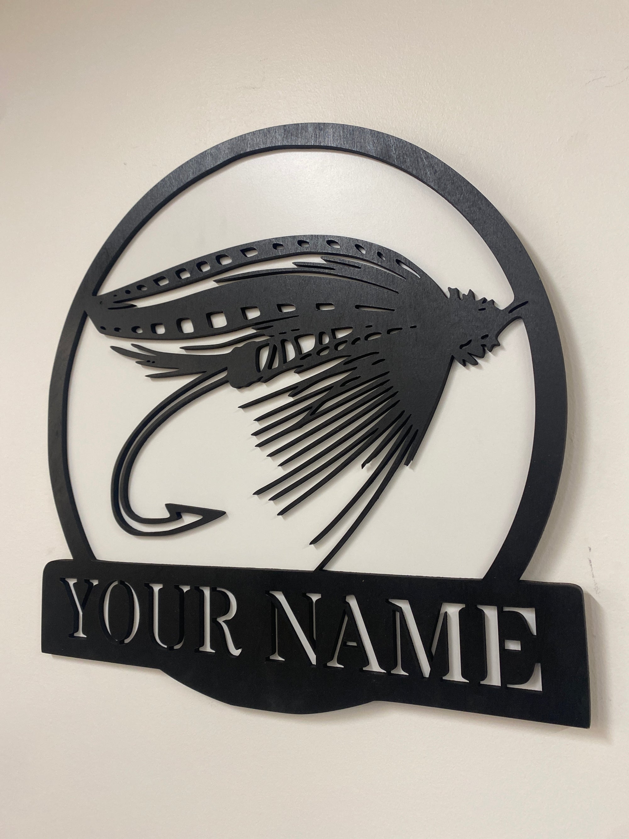 Fly Fishing Name Sign