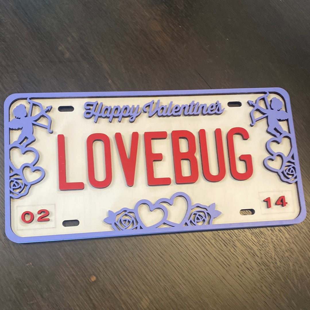 Love Bug License Plate
