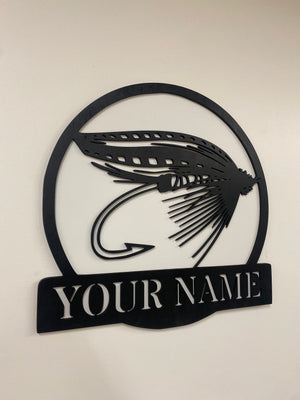 Fly Fishing Name Sign