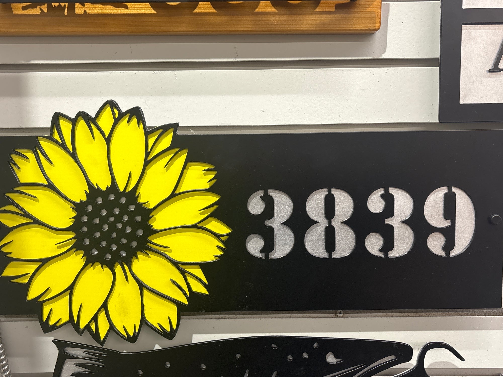 Sunflower Address Sign