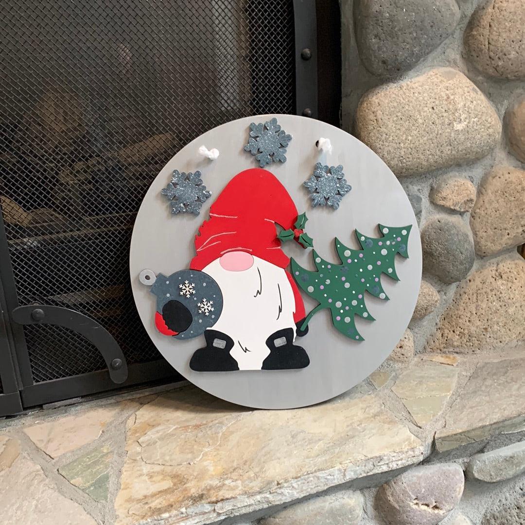 Christmas Gnome Door Hanger - Northern Heart Designs