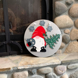 Christmas Gnome Door Hanger - Northern Heart Designs