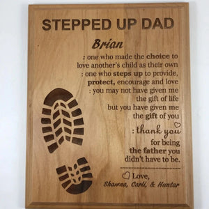 Step Father Engraved Plaque