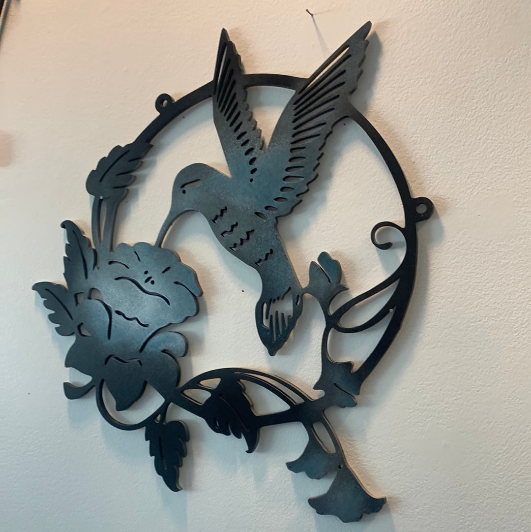 Hummingbird with Flower