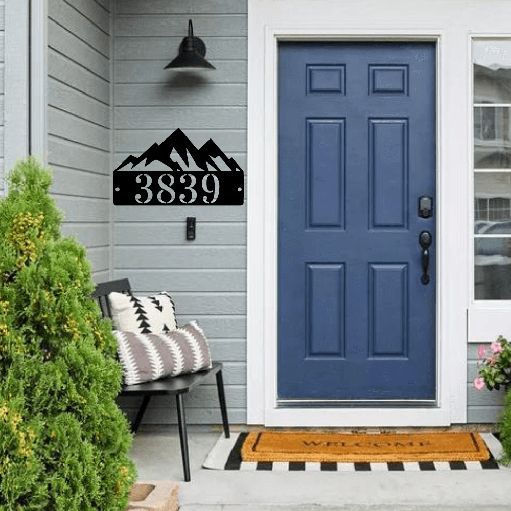 Mountains address sign - Northern Heart Designs