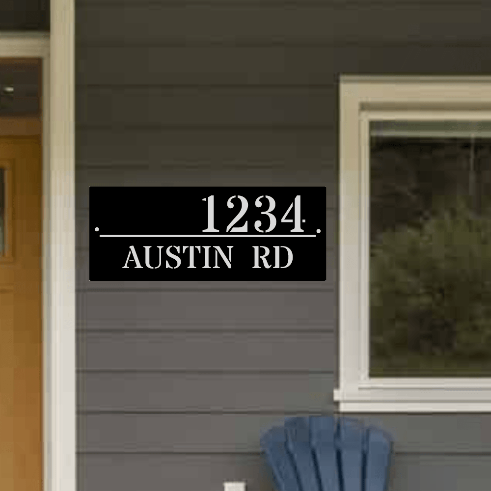 Traditional modern address sign - Northern Heart Designs