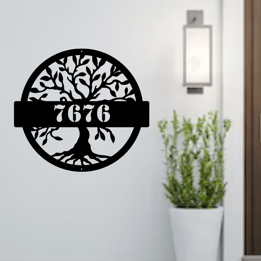 Tree Of Life Address Sign - Northern Hart Designs