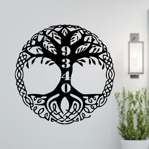 Tree of life address sign - Northern Heart Designs