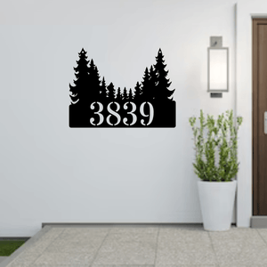 Tree Silhouette address sign - Northern Hart Designs
