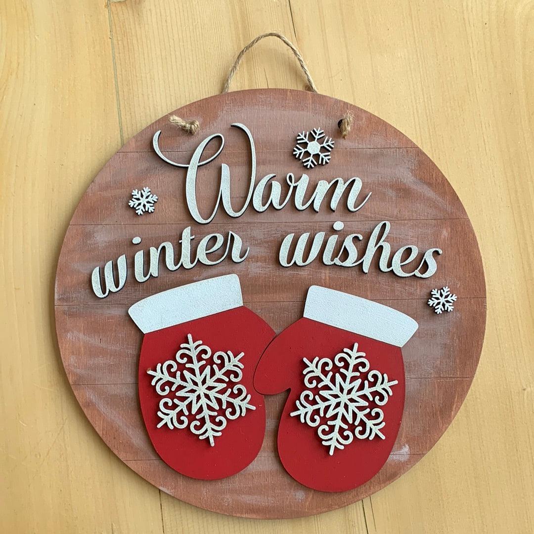Warm winter wishes decor - Northern Heart Designs