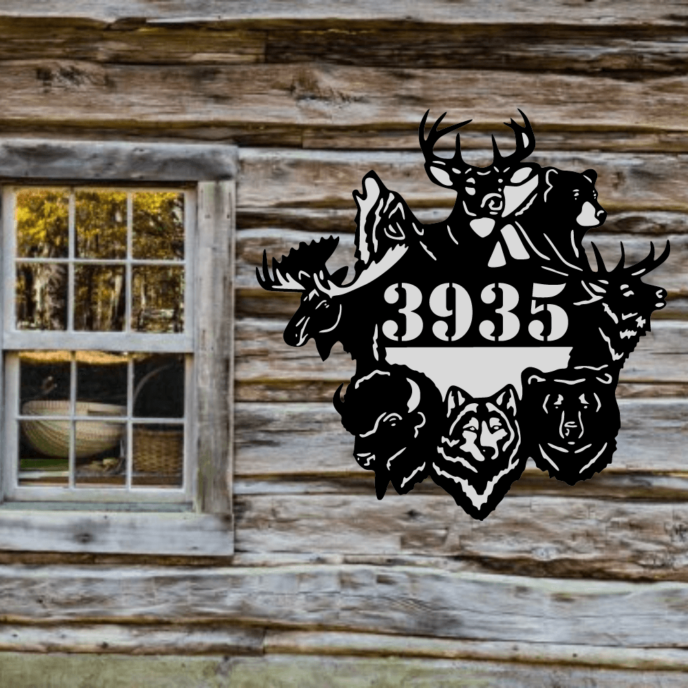 Wild Animal Address Sign - Northern Hart Designs