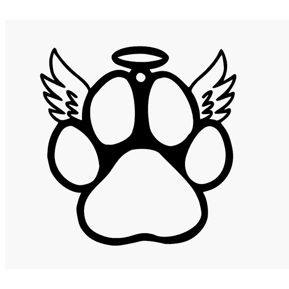 Angel Paw Print Ornament