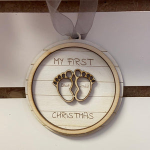 Baby first Christmas Ornament - Northern Heart Designs