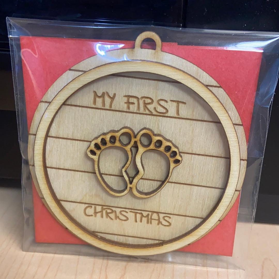 Baby first Christmas Ornament - Northern Heart Designs
