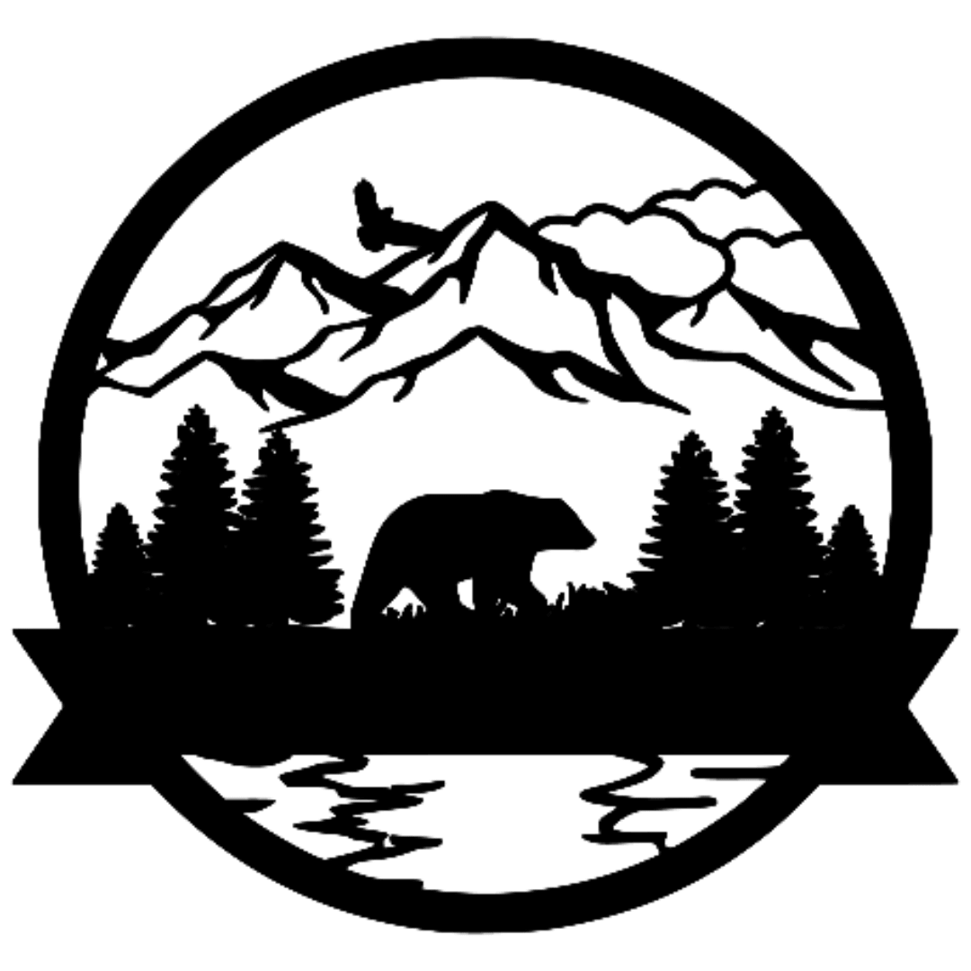 Bear Monogram - Northern Heart Designs