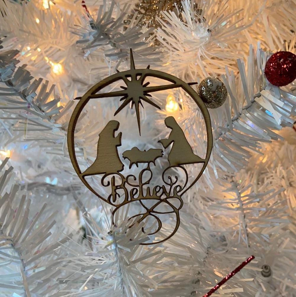 Believe Ornament - Northern Heart Designs