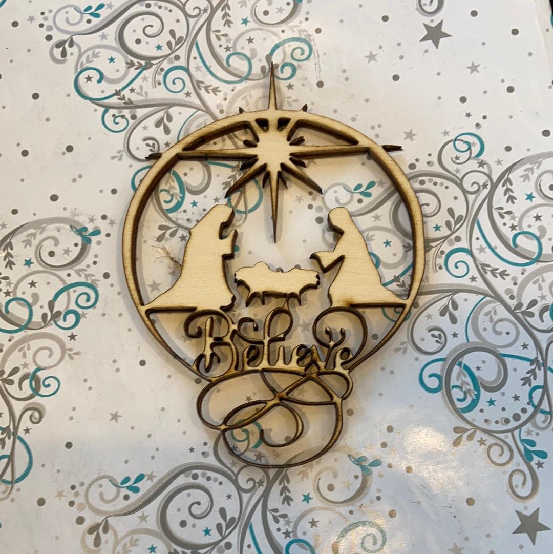 Believe Ornament - Northern Heart Designs