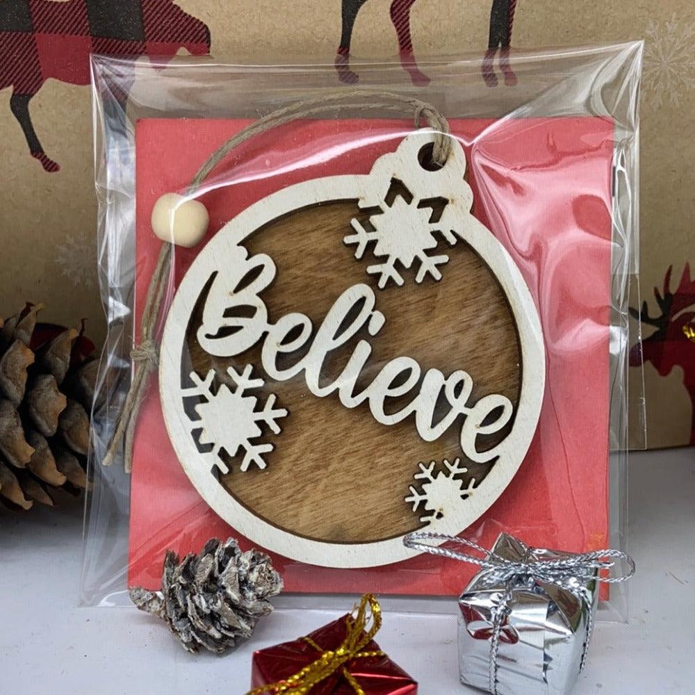 Believe Ornament - Northern Heart Designs