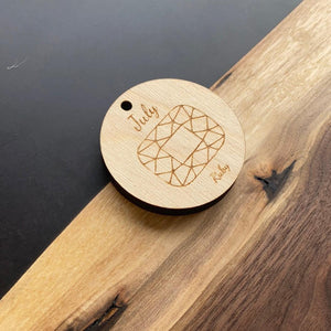 Birthstone key tags - Northern Heart Designs