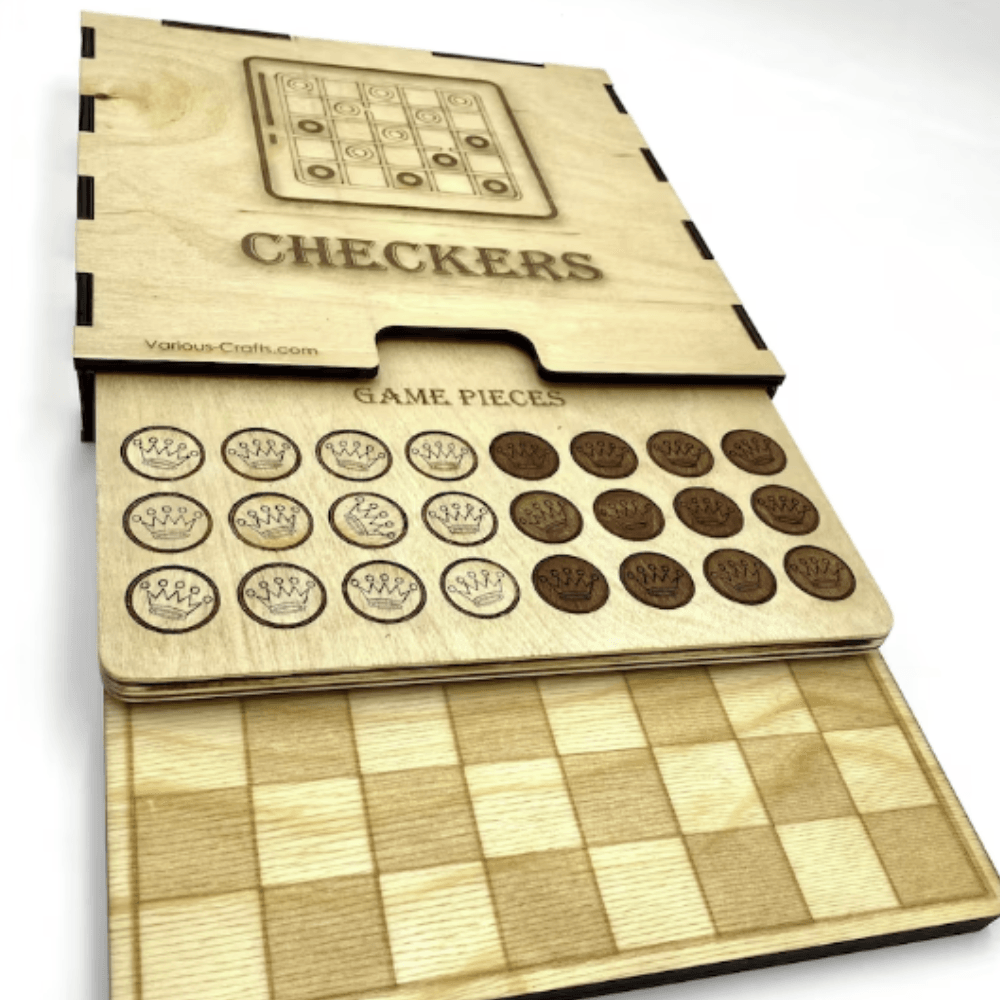 Checkers Game Board - Northern Heart Designs