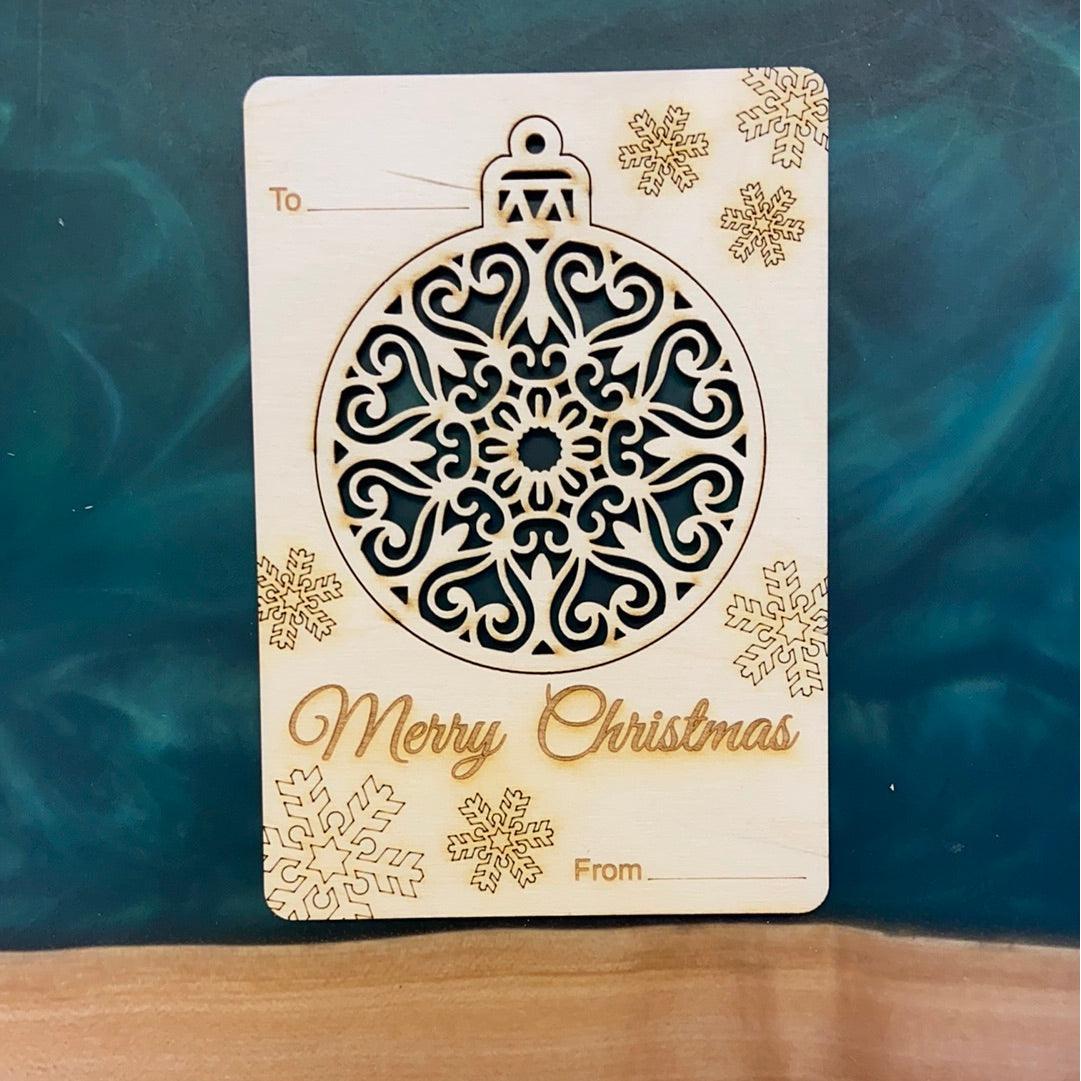 Christmas Card with ornament - Northern Heart Designs