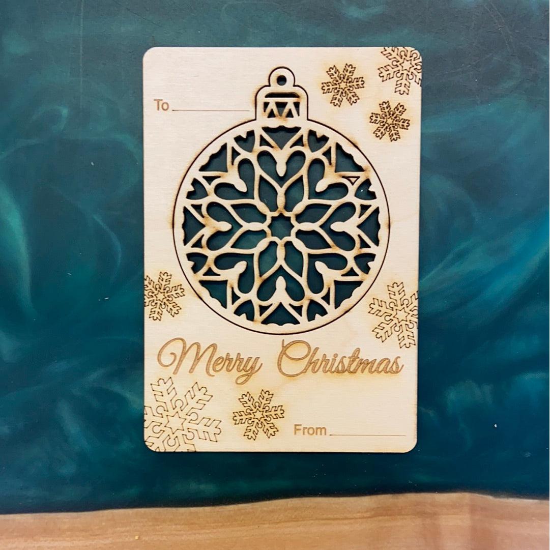 Christmas Card with ornament - Northern Heart Designs