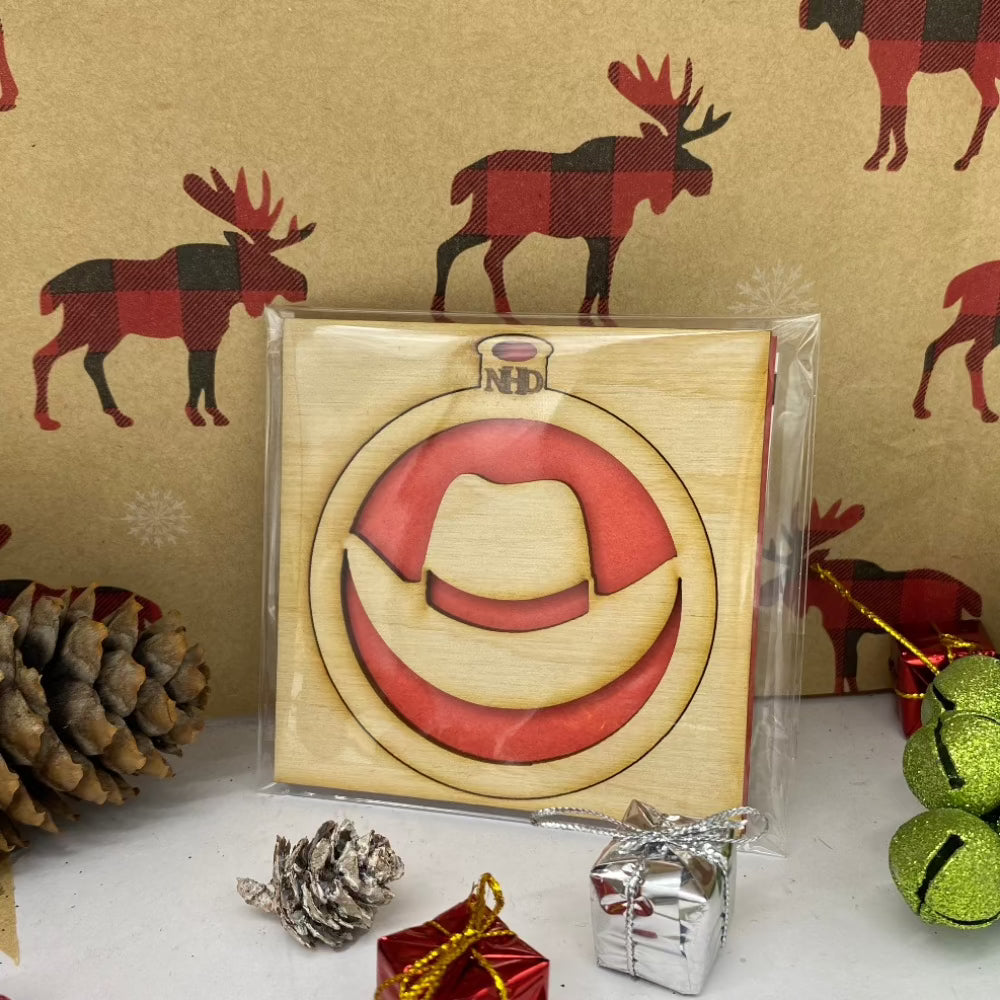 Cowboy hat ornament - Northern Heart Designs