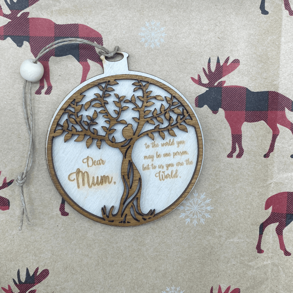Dear Mom Christmas Ornament - Northern Heart Designs