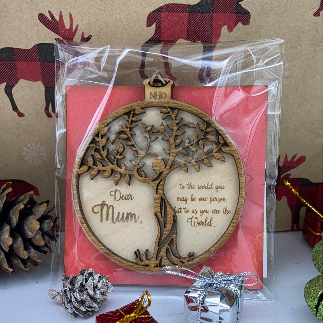 Dear Mom Christmas Ornament - Northern Heart Designs